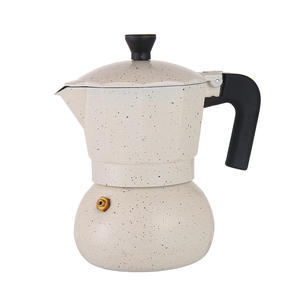 Nouvelle cafetière à bulles de style européen Machine à moka en métal portable pour l'extérieur avec verre transparent Design classique - Product Image 1