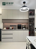 Buffet ARET de luxe discret avec vitrine en verre, rail de prises intelligent, rangement intégré, écologique, grand format pour salon