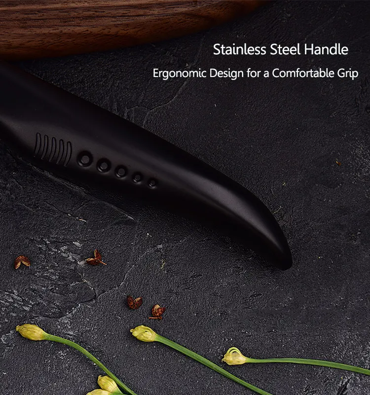 QXF 상어 시리즈 블랙 코팅 블레이드 주방 요리사 칼 8.5 인치 매우 날카로운 스테인레스 스틸 요리사 칼