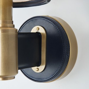 Lámpara de lectura de tela de cobre personalizada para dormitorio de hotel moderno, lámpara de pared LED de cuero con cuerpo de tela luminosa. - Product Image 5