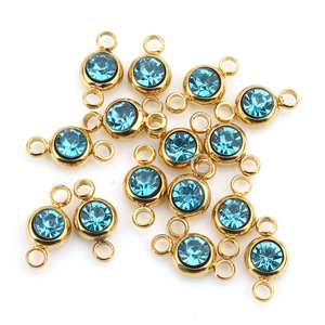 Crystal Rhinestone Pendant Charms With Bezel Setting 12 Colors For Necklace <b>Bracelet</b> Unisex Everyday Wear - Product Image 4