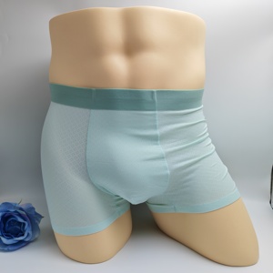 กางเกงในชายไซส์ใหญ่แบบสั่งทำพิเศษ ผ้าไนลอน ระบายอากาศได้ดี ไร้ตะเข็บ แบบถัก ทรงบ็อกเซอร์ พร้อมโลโก้สั่งทำ ขายส่ง ดีไซน์ยอดนิยม สวมใส่สบาย - Product Image 1