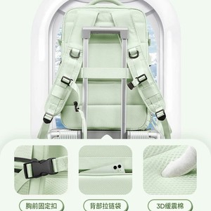 Laptop Backpack 15.6 Inch <b>Computer</b> <b>Bag</b> Business Commute Water Resistant Oxford Fabric Unisex Softback Zipper Closure - Product Image 2