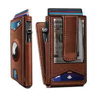 Dompet Anti Maling & Tempat Kartu Pria Vintage dengan Desain Pendek Multi-Fungsi yang Kompatibel