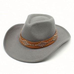 Wholesale Autumn and Winter Wool Felt Hat Western Cowboy Hat for Men and Women - Product Image 3