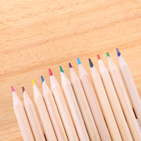 Promotionnel en gros 12 couleurs tilleul crayon Crayons ensemble enfant papeterie dessin Art outil couleur stylo fournitures scolaires