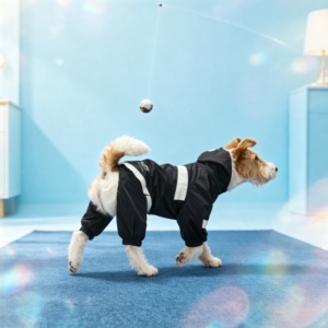 Chaqueta Impermeable de Alta Visibilidad para Perros de Raza Grande (Greyhound) con Cuello Alto y Cierre de Cremallera, de Poliéster/Nylon, para Días de <span class=keywords><strong>Nieve</strong></span> - Product Image 1