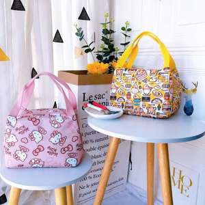 Sac à déjeuner isotherme imperméable à motif de dessin animé pour étudiants et employés de bureau, sac d'école et de pique-nique pour poupée - Product Image 3
