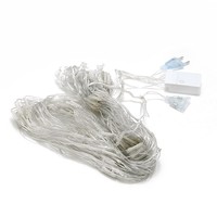 Guirnalda de Luces LED de Malla Plástica, Blanco Cálido, IP44, Impermeable, con Control Remoto para Exteriores, para Decoración de Jardín, Árbol, Navidad