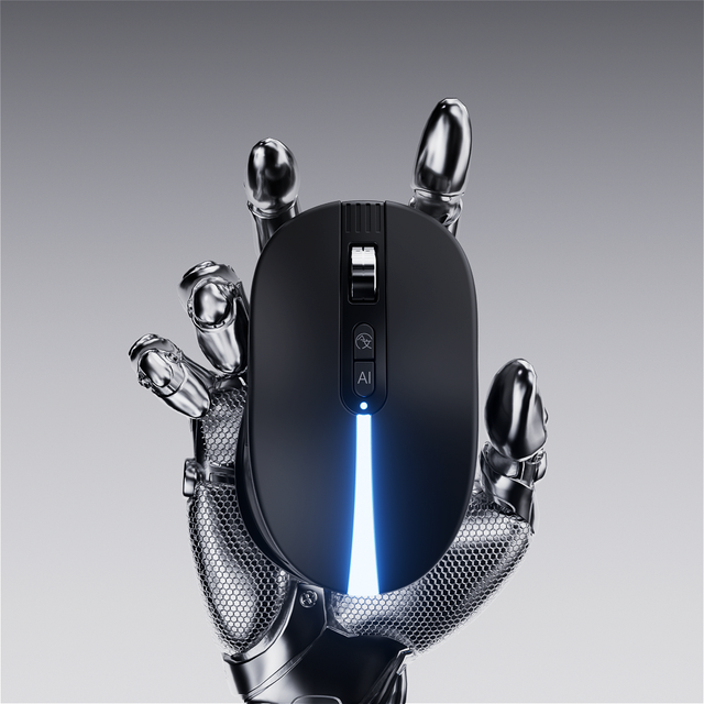 Smart AI Mouse Wireless  Ergonomic Rechargeable Voice Control Mouse with Auto Translate Support for 100+ Languages