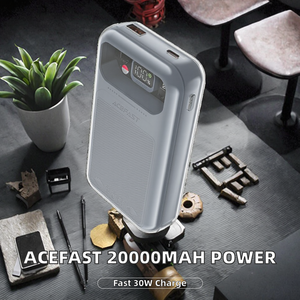 Cargador Portátil <span class=keywords><strong>ACEFAST</strong></span> de 20000mAh con Batería de Litio-Polímero, Carga Inalámbrica, Carga Rápida de 30W, Pantalla LED con Indicador de Porcentaje - Product Image 2