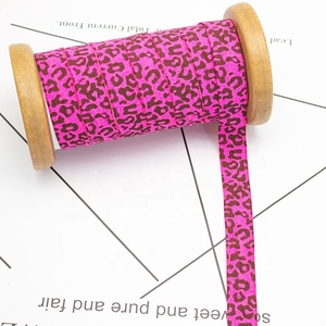 Wholesale 15mm Shiny Nylon <strong>Elastic</strong> Ribbon Leo <strong>Printing</strong> <strong>Fold</strong> <strong>Over</strong> Webbing with Unique Design for Creative Projects - Product Image 5