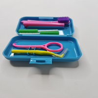 Portable en plastique quatre en un produits d'hygiène brosse à dents orthodontique soins bucco-dentaires voyage dentaire Kit de nettoyage des dents