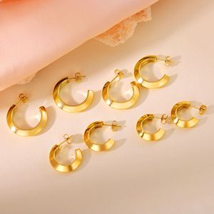 Factory Direct Supply Stainless Steel Earrings PVD Plated Anti-Allergy Non-Tarnish Minimalist Jewelry Wholesale - Product Image 3