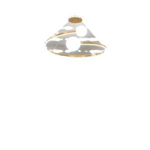 Lámpara de Techo LED Moderna y Minimalista, Anillo de Luz Blanca Cálida, Acabado Dorado, Altura Ajustable, Regulable, Estilo Nórdico de Lujo para Sala de Estar, Base E27 - Product Image 4