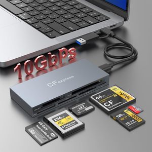 Adaptateur de lecteur de <span class=keywords><strong>carte</strong></span> portable Thunderbolt 3 ports USB 3.1 Gen 2 10Gbps en aluminium compatible avec les cartes CFexpress XD et SD <span class=keywords><strong>iPhone</strong></span> 15 - Product Image 2