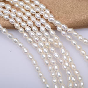 Perlas de Agua Dulce Naturales en Grandes Cantidades, Blancas, 3 mm, Cuentas Pequeñas Tipo Arroz, Luz Intensa, para Hacer Collares Hechos a Mano, Perlas Sueltas - Product Image 4