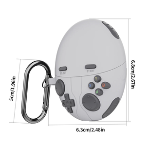 Étui en silicone BEEFLYPOWER pour <span class=keywords><strong>HUAWEI</strong></span> FreeBuds 6, style manette de jeu 3D, coques de protection pour écouteurs sans fil avec crochet - Product Image 5
