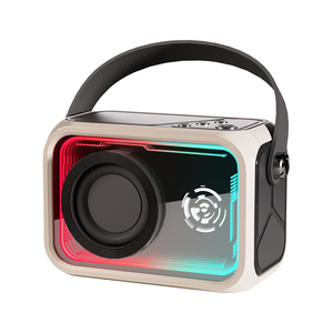 Mini Handheld RGB Color Light Small Home Computer Desktop Gift Small <b>Wireless</b> Speaker Mirror Light Blue tooth Speaker - Product Image 3