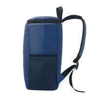 Sac à dos isotherme promotionnel en polyester RPET 600D, rembourré, avec bandoulière réglable, doublure PEVA, compartiment pour ordinateur portable, fermeture éclair, 13 mm