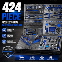 Ensemble d'outils professionnels de 424 pièces avec plateau EVA, kit d'outils manuels pour la réparation automobile, pour l'entretien de garage, prise en charge de la personnalisation OEM