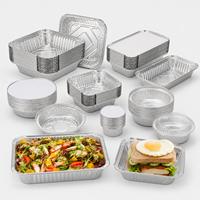 Contenants en aluminium jetables de 920 ml, qualité alimentaire, recyclables, en aluminium argenté, pour restaurants, traiteurs, plats à emporter