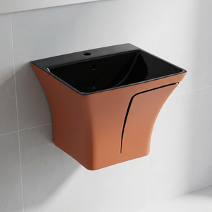 Inodoro de Cerámica Moderno de Lujo de Una Pieza, Rojo y Negro, para Proyectos Internacionales - Product Image 5