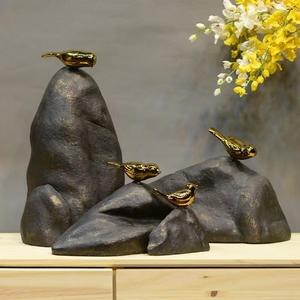 تماثيل طيور فنية من الراتنج على الطراز الصيني بتصميم زن من يي دانغ YD-147 لتزيين غرفة المعيشة والحديقة، هدية للجمع والتحف - Product Image 2