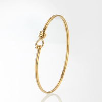 Bracelets de manchette extensibles en métal simple avec fil ouvrable en acier inoxydable Minimalist
