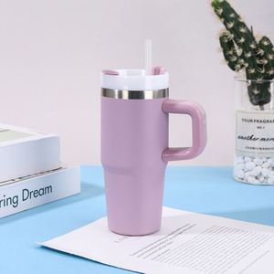 Travel Car Handle <b>Mug</b> 14oz Tumbler Vacuum Insulated Double Wall Stainless Lid Straw Anti-Slip Base - Product Image 5