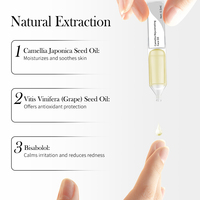 Fabricant OEM ODM Pure Botanicals Camélia Capsules de sérum d'huile pour le visage apaisantes pour la peau pour la sensibilité à la sécheresse et la matité
