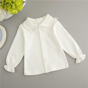 Vêtements en gros pour enfants : T-shirts coréens blancs unis pour filles, directement du fabricant chinois - Product Image 1