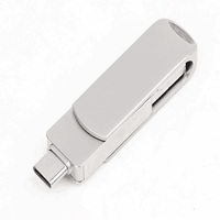 Vente en gros d'usine Clé USB OTG 3 en 1 16 Go 32 Go Clé USB en métal 64 Go Clé USB OEM TYPE C 3.0 128 Go Clé USB
