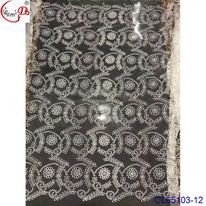 Lisami Rts Fancy Floral Trắng Tulle <span class=keywords><strong>Net</strong></span> Thiết Kế Cô Dâu Gown Chất Liệu Vải Guipure Thêu Ren Vải - Product Image 6