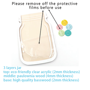 Chất Lượng Cao Trẻ Em Phần Thưởng Jar Với Thẻ Bông Túi Thư Sticker Trở Lại Trường Học Món Quà Chore Acrylic Gỗ Thủ Công Mỹ Nghệ Nhà Máy Trực Tiếp - Product Image 6