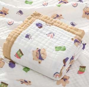 Ventes en gros d'imprimés, langes en mousseline pour bébé, enveloppes, coton biologique, serviette pour bébé nouveau-né, couverture - Product Image 2