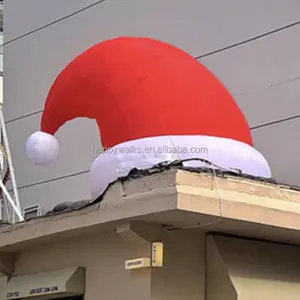 HAPPY WALK рекламная фабрика на заказ настенные рождественские шляпы надувные шляпы Санта-Клауса модель украшения реквизит для вечеринки