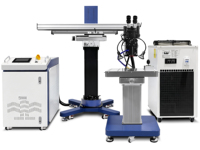 Machine de soudage laser portative industrielle pour la réparation des fissures de moules de grue et le traitement de durcissement de surface