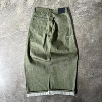 Ensemble deux pièces en jean selvedge brut pour homme, style streetwear vintage, veste et pantalon de survêtement, design de créateur