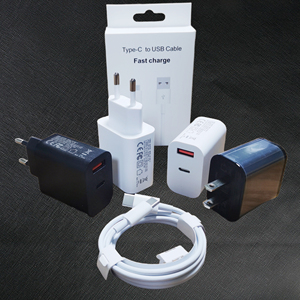 Chargeurs universels <span class=keywords><strong>multiples</strong></span> USB PD 20W, <span class=keywords><strong>chargeur</strong></span> mural rapide de type C avec un port USB et un port de type C pour téléphone portable Android iPhone - Product Image 1