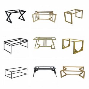 X Shape Metal <b>Table</b> <b>Legs</b> Cast Iron Steel Modern Design Black/Clear Powder Coated Finish Bedroom Farmhouse Outdoor Living Room - Product Image 1