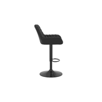 Tabouret de bar en cuir collé durable, accoudoirs incurvés, hauteur réglable, design pivotant avec repose-pieds pour bar intérieur, cuisine