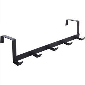 Over Door Hooks For <b>Clothes</b> And Bags No Drill Installation Wall Mount Hook Type Multifunctional Storage <b>Rack</b> Behind Doors - Product Image 4