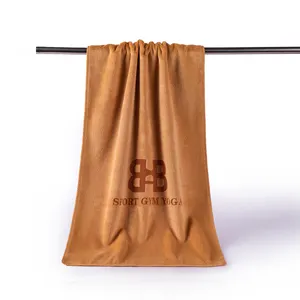 Ano novo Presentes Natal Promoção best-seller logotipo personalizado AD impresso seco rápido esporte toalha de praia ginásio toalha com saco