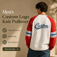 Pulls longs en tricot personnalisés, pull à col rond, Johannes Pond Verse Icon Calia Cloud Lunar Jacquard, pull en tricot pour homme