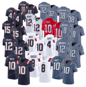Camiseta de Fútbol Americano Cosida de los Campeones de la Copa de las Superfinales 2026, Nueva Inglaterra, 10 Derek Maye, 12 Brady, 8 DIGGS, 32 Henderson - Product Image 1