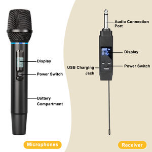 Micrófono Inalámbrico Dinámico Portátil Profesional KX2 con Pantalla LED y Cancelación de Ruido para Actuaciones en Escenarios al Aire Libre - Product Image 4