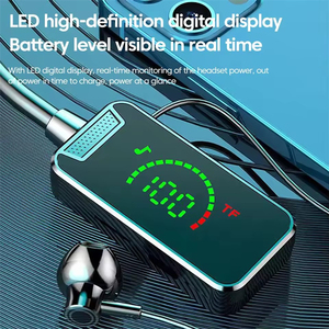 หูฟังไร้สายแบบคล้องคอพร้อมจอ LCD รุ่นใหม่ หูฟังออกกำลังกายพร้อมไมโครโฟน สำหรับ iPhone และ <span class=keywords><strong>Samsung</strong></span> - Product Image 3