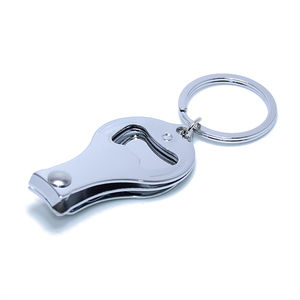 Bán Buôn Tay Toe Nail Cutter Mở Chai Keyring Móc Chìa Khóa Chủ Tông Đơ Công Cụ Thép Không Gỉ Kim Loại Nail Clipper Keychain - Product Image 2