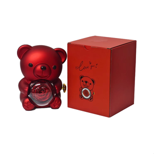Nuovo Design: Confezione Regalo di Gioielli per Donne, Mamme e Mogli con Rosa Eterna Preservata e Orsacchiotto Rotante con Collana - Product Image 6